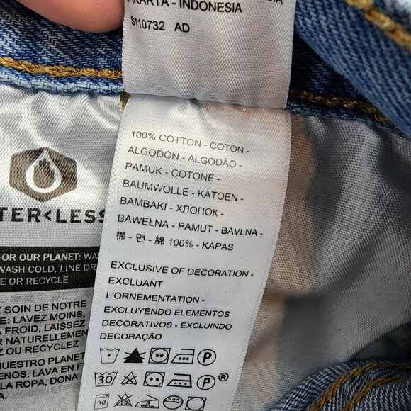 Levis Shorts Womens 34 501 Premium Big E Cotton Denim Button Fly Cutoff - Picture 14 of 16